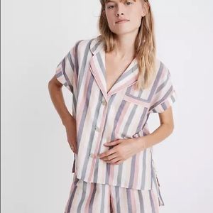 Madewell Striped Pajama Short Set
